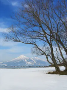 396 猪苗代湖の冬景色